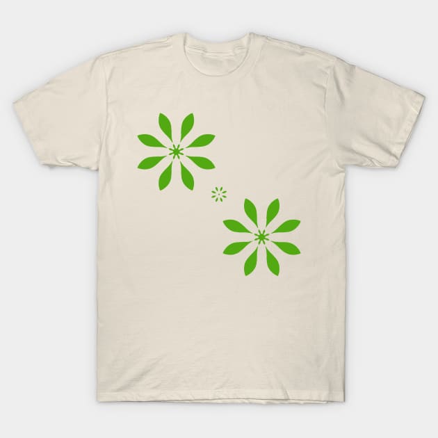 Green flower T-Shirt by CreativeWorld96